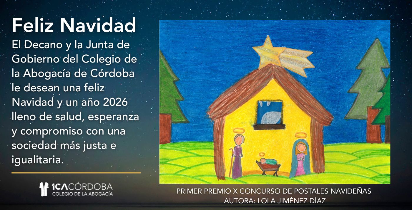 La Abogacía de Córdoba le desea Feliz Navidad y un 2026 lleno de esperanza