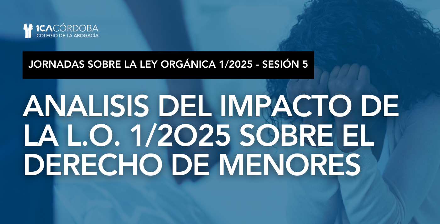 JORNADA L.O. 1/2025. SESIÓN 5: Análisis del impacto en el Derecho de Menores